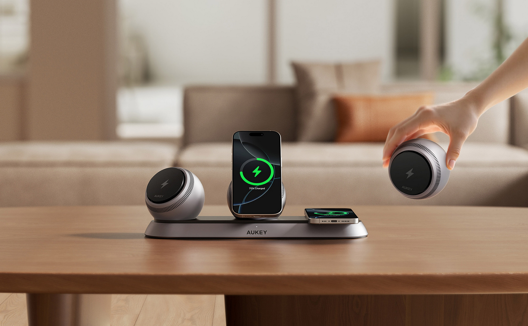 AUKEY MagFusion DeskHive 5X Pro Puts 200W Power and 5-Device Charging on Your Desk With Retractable USB-C Cables and Qi2 25W Wireless 14 AUKEY MagFusion Ark