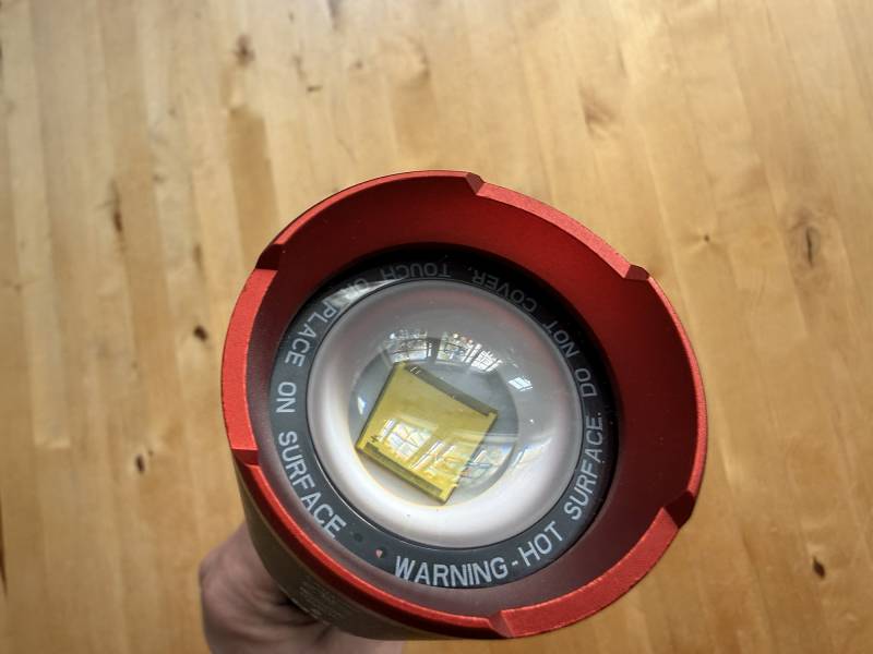 Infinity X1 7000 L Dual Power Flashlight Review: A Featured-Packed 7000 Lumen Powerhouse 12 The torch end of the Infinity X1 7000 L Dual Power Flashlight