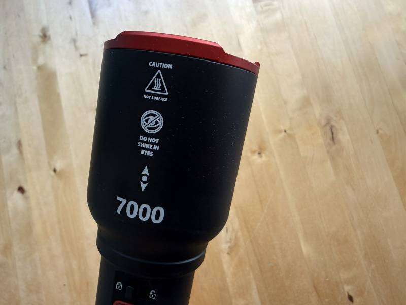 Infinity X1 7000 L Dual Power Flashlight Review: A Featured-Packed 7000 Lumen Powerhouse 11 The torch end of the Infinity X1 7000 L Dual Power Flashlight