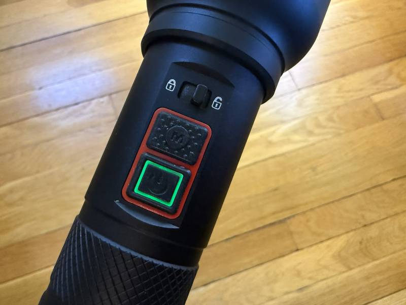 Infinity X1 7000 L Dual Power Flashlight Review: A Featured-Packed 7000 Lumen Powerhouse 2 Buttons on the Infinity X1 7000 L Dual Power Flashlight