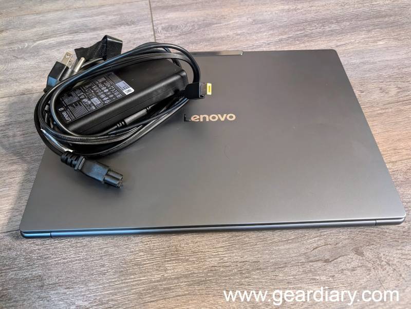16" Lenovo Yoga Pro 9i Aura Edition: A Gorgeous OLED Workhorse Built for Serious Creators 2 Lenovo Yoga Pro 9i Aura Edition and charger
