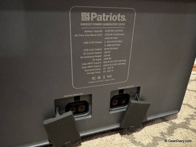 4Patriots Patriot Power Generator 2200X Review: 2,240Wh Backup Power with Fast Charging and an Included 200W Solar Panel 7 4Patriots Patriot Power Generator 2200X