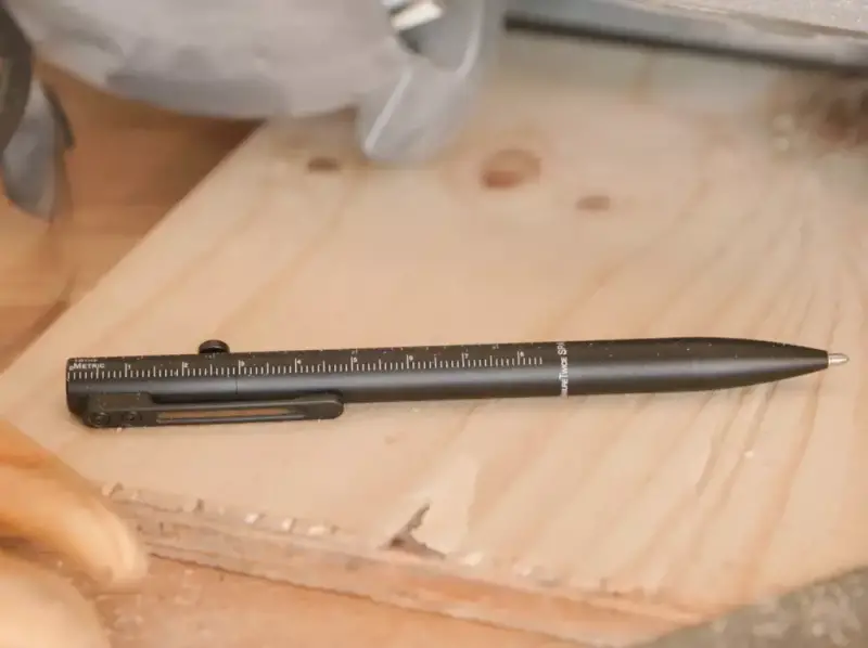 Measure Twice Tactical Bolt Action Space Pen with Glass Breaker Tip