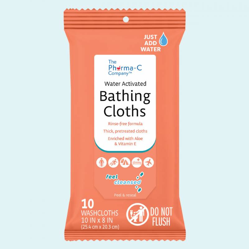 Pharma-C Water-Activated Bathing Cloths