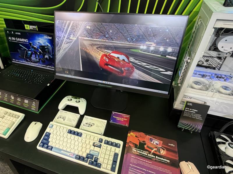 THUNDEROBOT at CES: From Ultra-Light Gaming Laptops to Headphone-Free Monitors, a Full Ecosystem Built for Work and Play 9 THUNDEROBOT BLACKWARRIOR Focusound Monitor and the Machenike Shadow Hunter EX68 keyboard