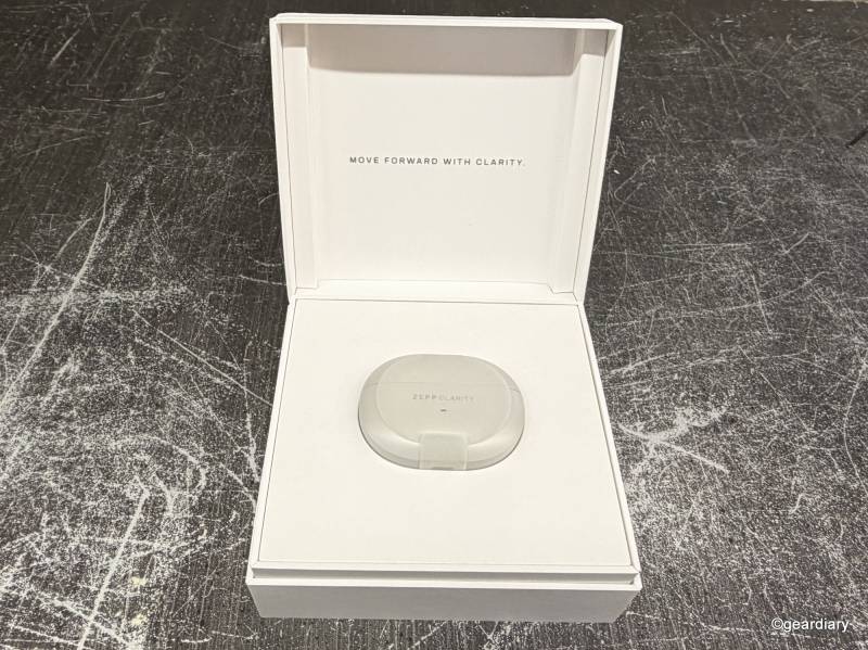 UPDATED: Zepp Clarity One In-Canal OTC Hearing Aids Review: Beautifully Invisible, Frustratingly Limited 3 Opening the Zepp Clarity One OTC Hearing Aid retail box