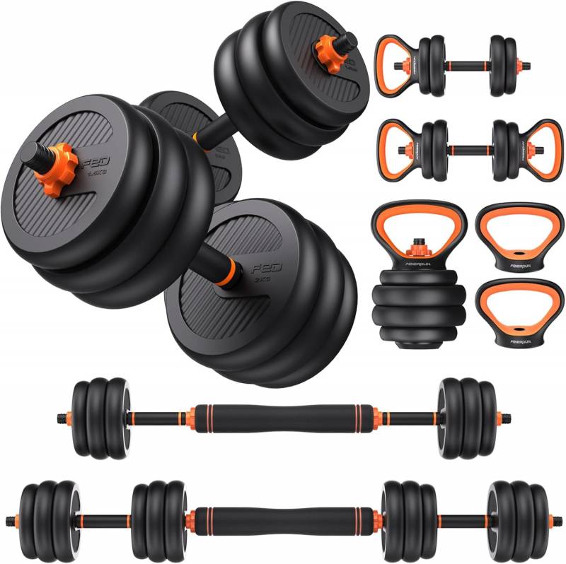 Fed Fitness FEIERDUN 5-in-1 Adjustable Weights Review: Big Home Gym Value with One Serious Barbell Flaw 1 FEIRDUN 5-in-1 weight set with 90 pounds
