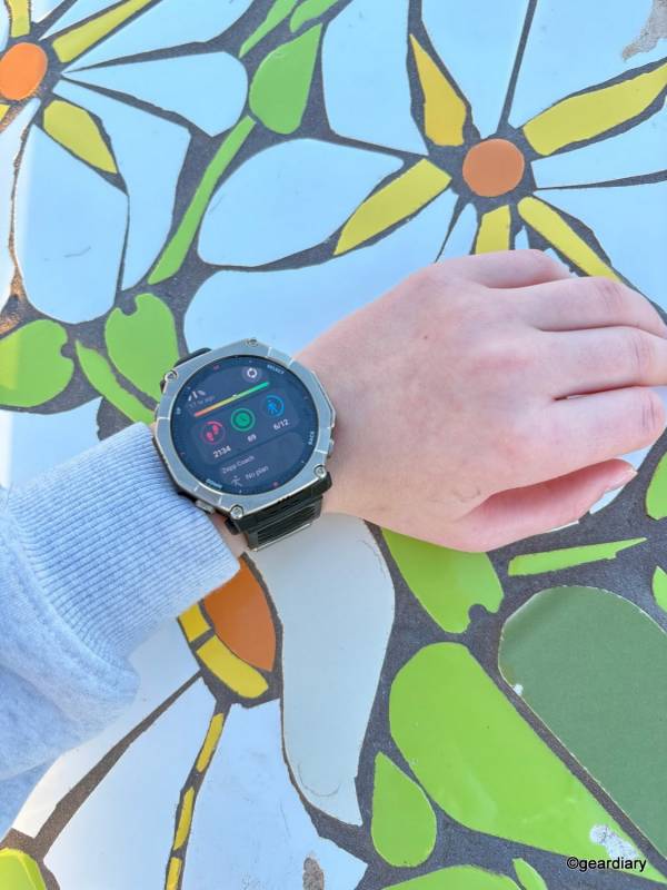 Amazfit T-Rex Ultra 2 Review: A 51mm Titanium Beast That's Built for Big Wrists and Bigger Adventures 12 Author's daughter wearing the Amazfit T-Rex Ultra 2