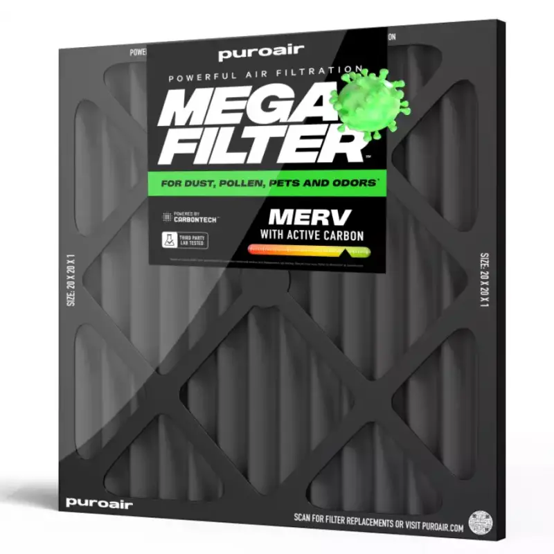 The PuroAir 130i HEPA Smart Air Purifier and PuroAir HVAC MERV 13 Mega Filter Work Together to Clean the Air in Your Home 8 PuroAir HVAC MERV 13 Mega Filter