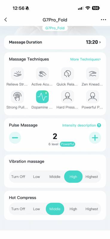SKG G7 Pro_Fold Neck Massager Review: A Smarter Approach to Fixing Modern “Tech Neck” Pain 11 SKG G7 Pro_Fold in the Future Wear app