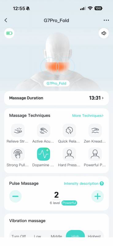 SKG G7 Pro_Fold Neck Massager Review: A Smarter Approach to Fixing Modern “Tech Neck” Pain 12 SKG G7 Pro_Fold in the Future Wear app