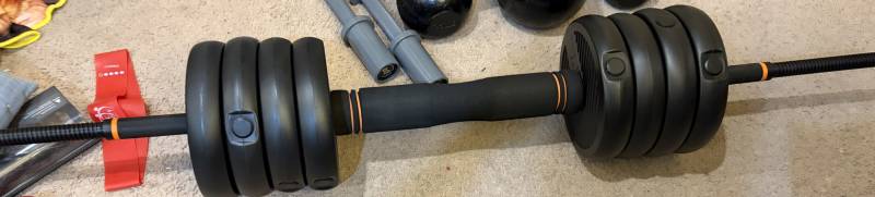 Fed Fitness FEIERDUN 5-in-1 Adjustable Weights Review: Big Home Gym Value with One Serious Barbell Flaw 2 FEIRDUN 5-in-1 weight set with 90 pounds