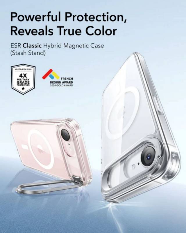 ESR iPhone 17 Classic Hybrid Magnetic Cases with Stash Stand Add Practical and Affordable Protection 2 ESR iPhone 17 Series Classic Hybrid Magnetic Cases with Stash Stand