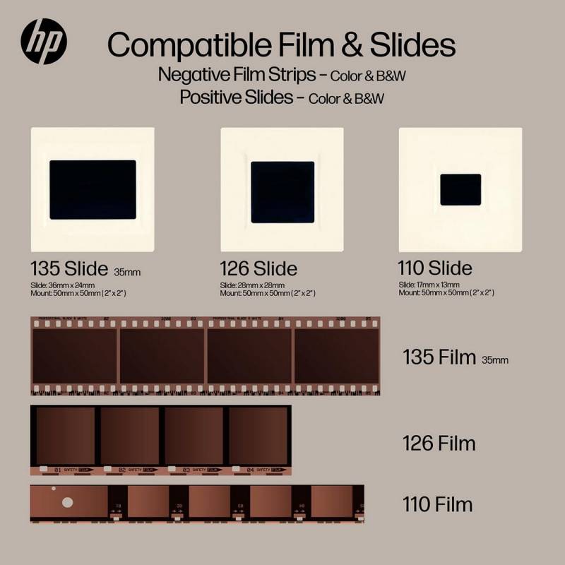 HP FilmScan 7" Touch Screen Film & Slide Scanner Digitizer (HPFS700)