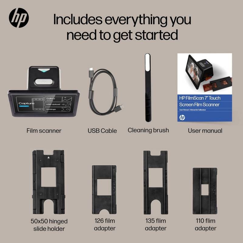 HP FilmScan 7" Touch Screen Film & Slide Scanner Digitizer (HPFS700)