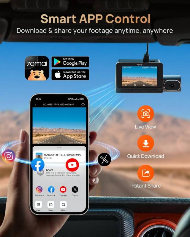 70mai Dash Cam T800