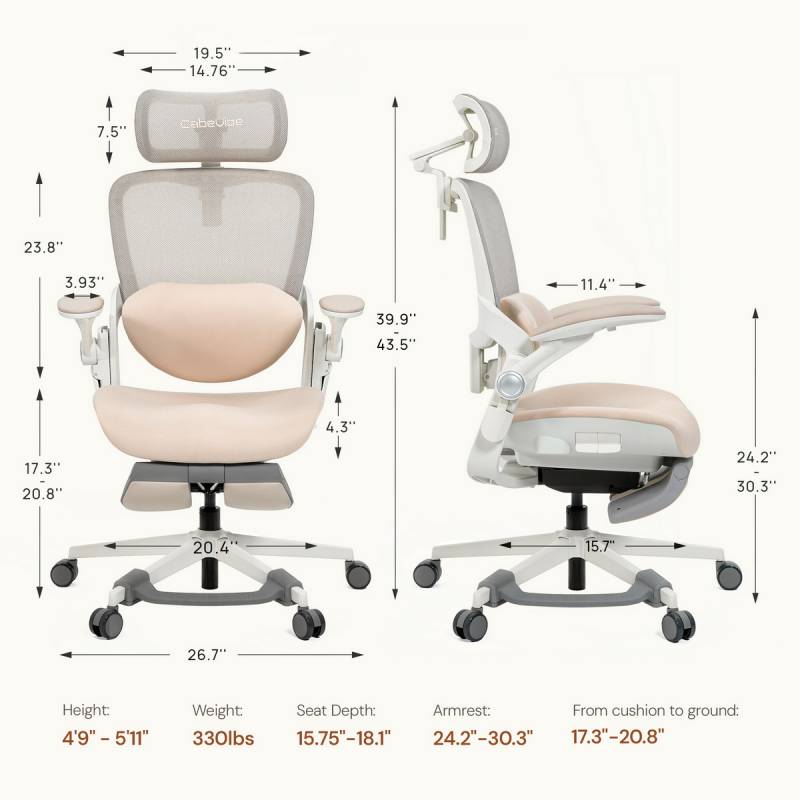 The Cabevibe CabLady S2 Is a Petite-Friendly Women's Ergonomic Office Chair That Understands the Assignment 7 Cabevibe CabLady S2
