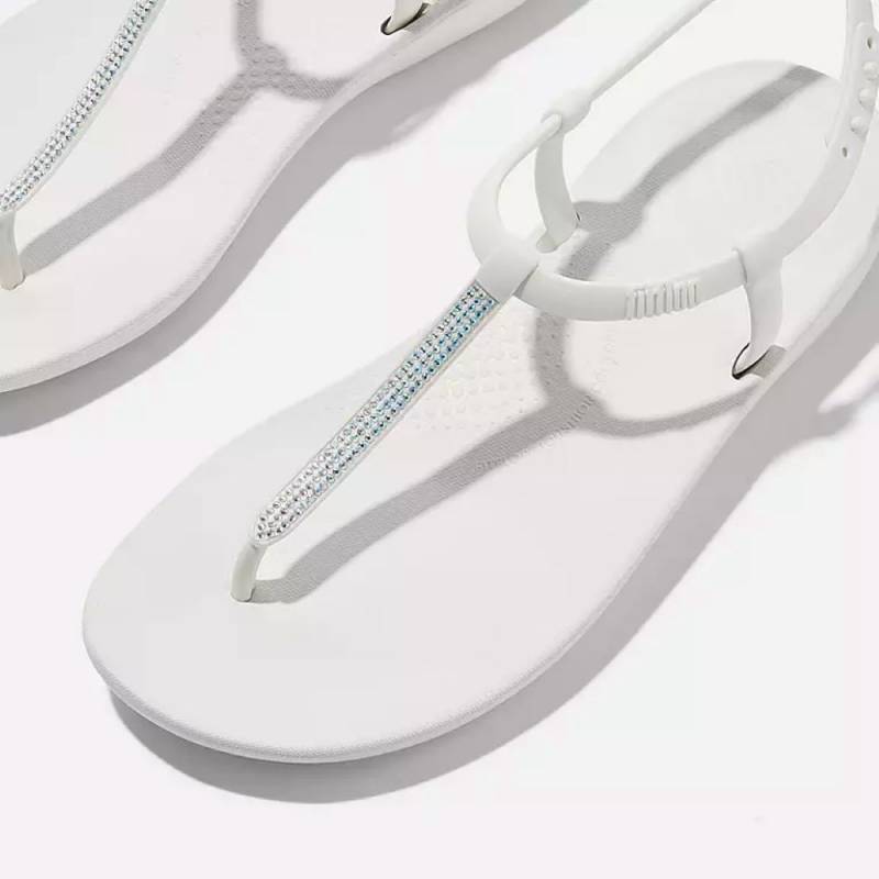 FitFlops IQUSHION Splash Sparkle T-Bar Sandals