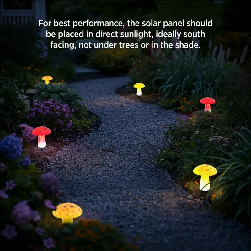 Infinity X1 Glass Solar Mushroom Landscape Lights