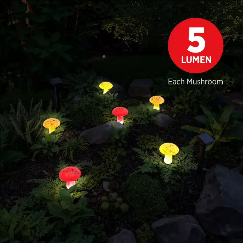 Infinity X1 Glass Solar Mushroom Landscape Lights