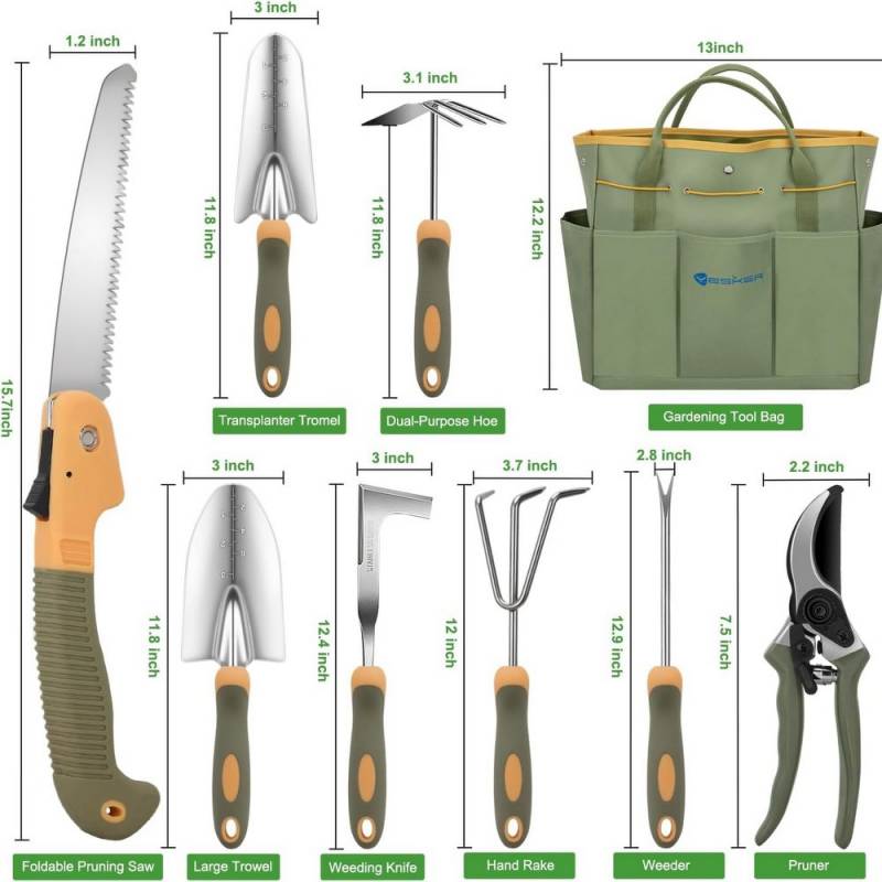 Yesker 9-Piece Heavy Duty Garden Tool Set