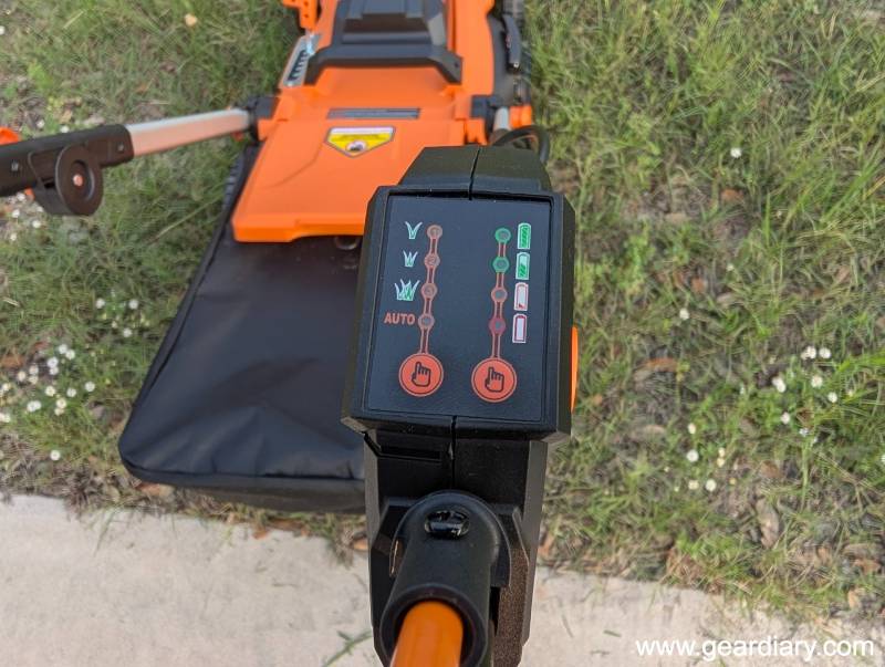 LawnMaster 48V Max 3-in-1 Brushless 19” Cordless Lawn Mower Review: Quiet, Lightweight, and Ready to Cut the Cord 3 LawnMaster 48V Max 3-in-1 Brushless 19” Cordless Lawn Mower display