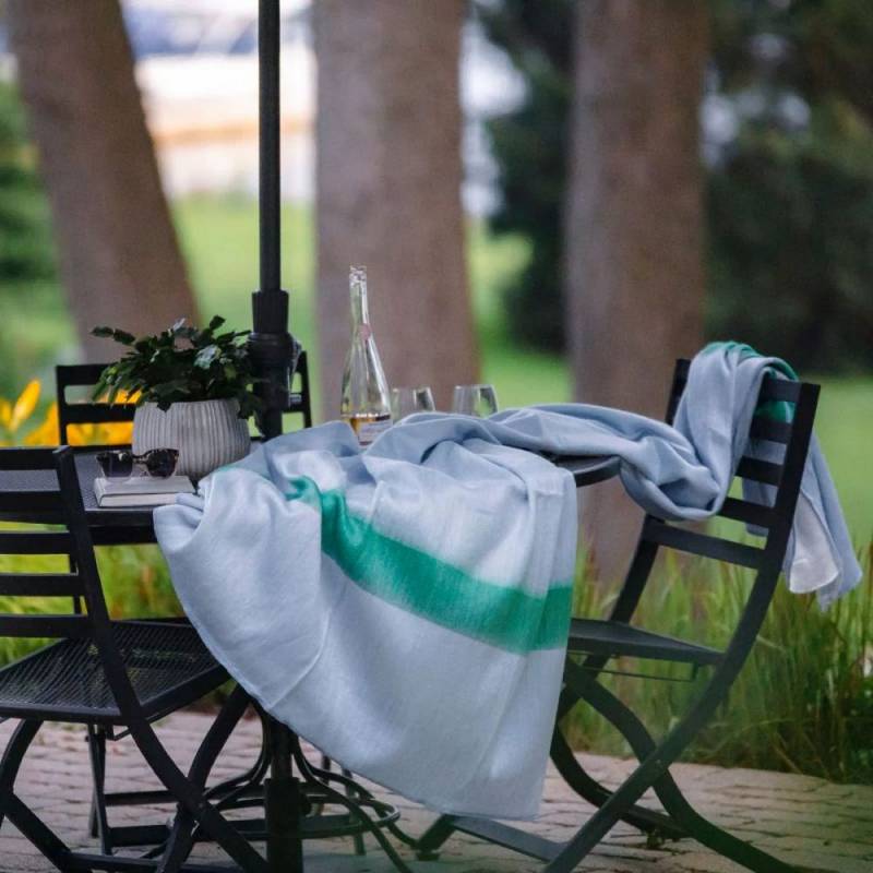 Gear Diary's 2026 Father's Day Gift Guide & Giveaway: Smart, Stylish, and Useful Gifts That Dad Will Love 241 Reversible Alpaca Throw Blanket Handwoven From Ecuador - Powder Blue & Green - Kani Collection