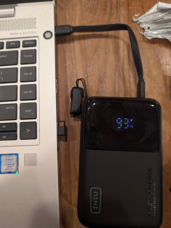 INIU Cougar P63 Power Bank Review: A Powerful and Handy Little Charger 6 INIU Cougar P63 power bank charging a laptop