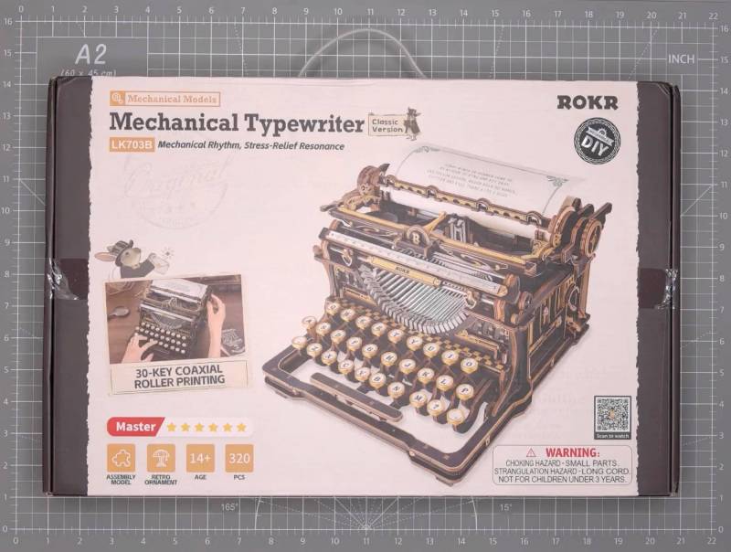 ROKR Mechanical Typewriter Wooden 3D Puzzle Review: A Gorgeous Build That’s More Display Piece Than Typewriter 1 ROKR Mechanical Typewriter Wooden 3D Puzzle