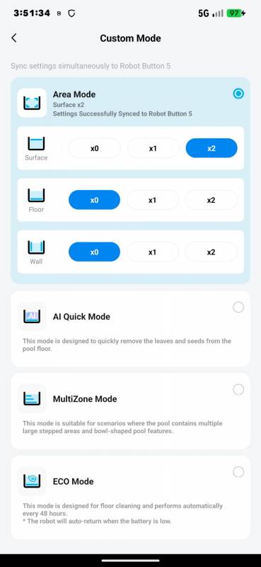 Beatbot AquaSense 2 Ultra AI Robotic Pool Cleaner Review: It Cleans Your Pool Even at Night 33 Beatbot AquaSense 2 Ultra app settings