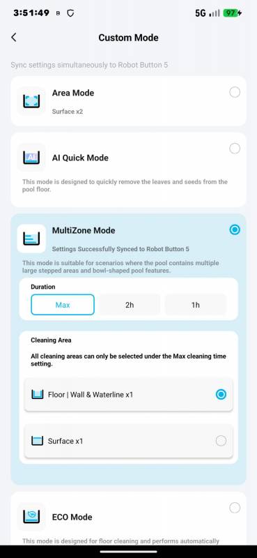 Beatbot AquaSense 2 Ultra AI Robotic Pool Cleaner Review: It Cleans Your Pool Even at Night 34 Beatbot AquaSense 2 Ultra app settings