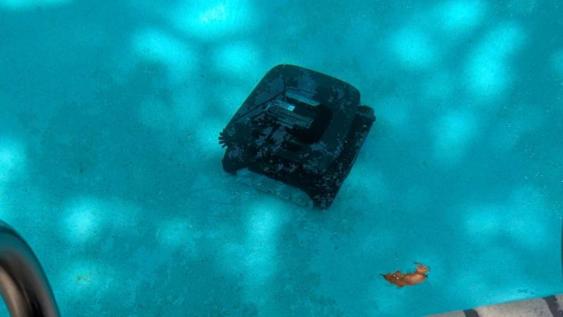 Beatbot AquaSense 2 Ultra AI Robotic Pool Cleaner Review: It Cleans Your Pool Even at Night 35 Beatbot AquaSense 2 Ultra in the pool
