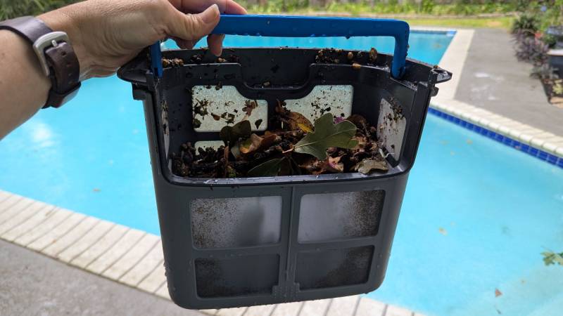 Beatbot AquaSense 2 Ultra AI Robotic Pool Cleaner Review: It Cleans Your Pool Even at Night 48 Debris basket after pool cleaning