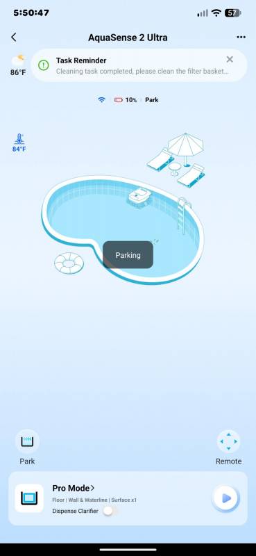 Beatbot AquaSense 2 Ultra AI Robotic Pool Cleaner Review: It Cleans Your Pool Even at Night 66 App robot parking