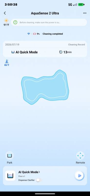 Beatbot AquaSense 2 Ultra AI Robotic Pool Cleaner Review: It Cleans Your Pool Even at Night 65 App AI quick mode