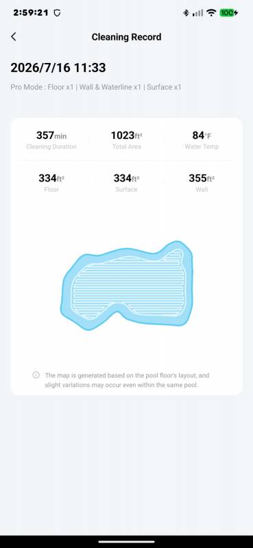 Beatbot AquaSense 2 Ultra AI Robotic Pool Cleaner Review: It Cleans Your Pool Even at Night 58 App post cleaning info