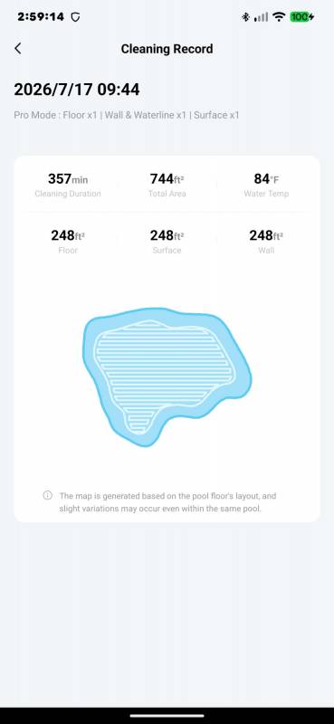 Beatbot AquaSense 2 Ultra AI Robotic Pool Cleaner Review: It Cleans Your Pool Even at Night 59 App post cleaning info