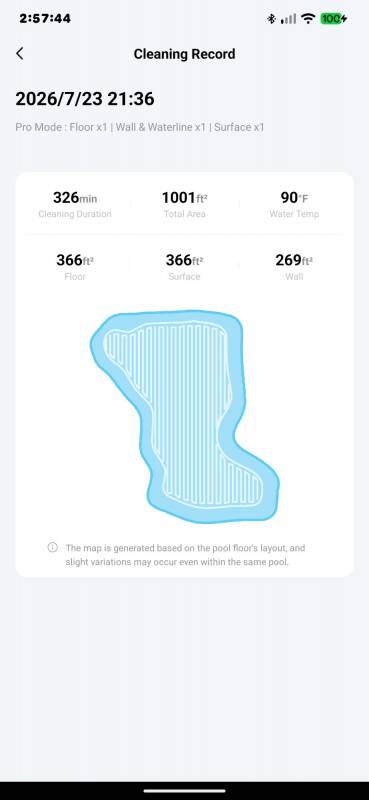 Beatbot AquaSense 2 Ultra AI Robotic Pool Cleaner Review: It Cleans Your Pool Even at Night 64 App post cleaning info