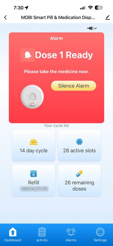 MOBI Smart Wi-Fi Pill/Medication Dispenser