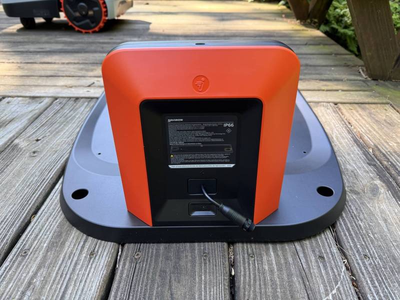 Navimow i2 LiDAR Robotic Lawn Mower Review: Third Time’s the Charm — This Is the First Robot Mower That Could Handle My Tree-Filled Yard 10 Navimow i2 LiDAR Robotic Lawn Mower charging base