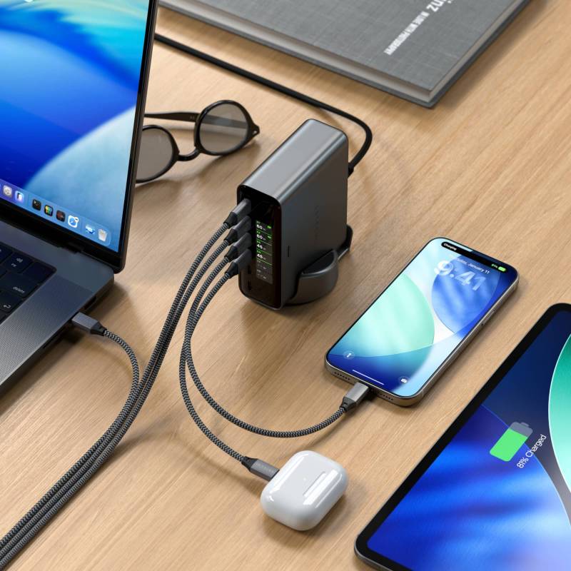 The New Satechi ChargeView 240W Desktop Charger Powers Six Devices While Showing Exactly Where Every Watt Goes 5 Satechi ChargeView 240W Desktop Charger