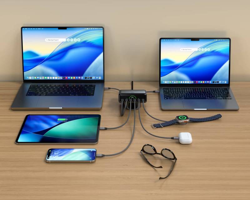 The New Satechi ChargeView 240W Desktop Charger Powers Six Devices While Showing Exactly Where Every Watt Goes 3 Satechi ChargeView 240W Desktop Charger
