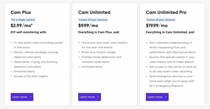Wyze Cam Pan v4 and Wyze Duo Cam Pan Indoor/Outdoor Security Cameras Review: Budget Cams with Premium Features 27 Wyze cam plans