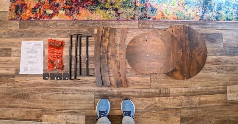 Yuede Side Table Review: An Attractive Three-Tier Table with a Straightforward Build 2 Yuede Side Table before assembly