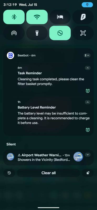 Beatbot AquaSense 2 Ultra AI Robotic Pool Cleaner Review: It Cleans Your Pool Even at Night 41 Beatbot AquaSense 2 Ultra app reminder setting