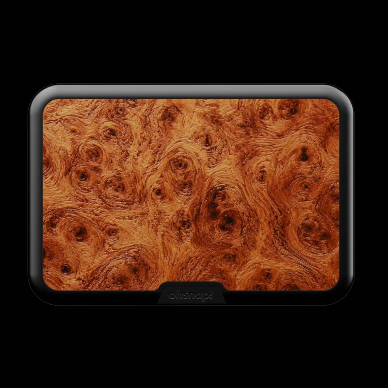 The Ohsnap Wallet 2 Is a Wallet Made to Fit Your Life and Style 4 Ohsnap Snap wallet in wood burl pattern