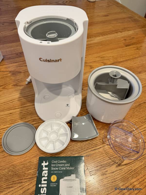Cuisinart Cool Combo Ice Cream Maker and Snow Cone Machine Review: Two Frozen Treats, One Countertop Appliance 2 Cuisinart Cool Combo Ice Cream Maker and Snow Cone Machine and accessories