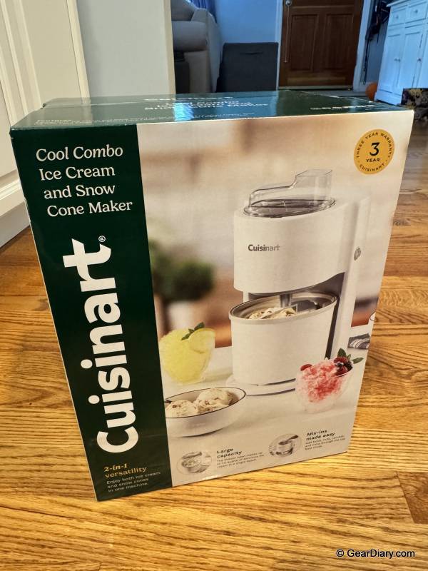 Cuisinart Cool Combo Ice Cream Maker and Snow Cone Machine Review: Two Frozen Treats, One Countertop Appliance 1 Cuisinart Cool Combo Ice Cream Maker and Snow Cone Machine retail box