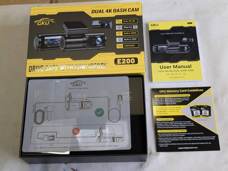 GKU E200 4K+4K Dash Cam Front and Rear Review: Sharp Video, Smart Voice Controls, and Peace of Mind for Less 4 GKU E200