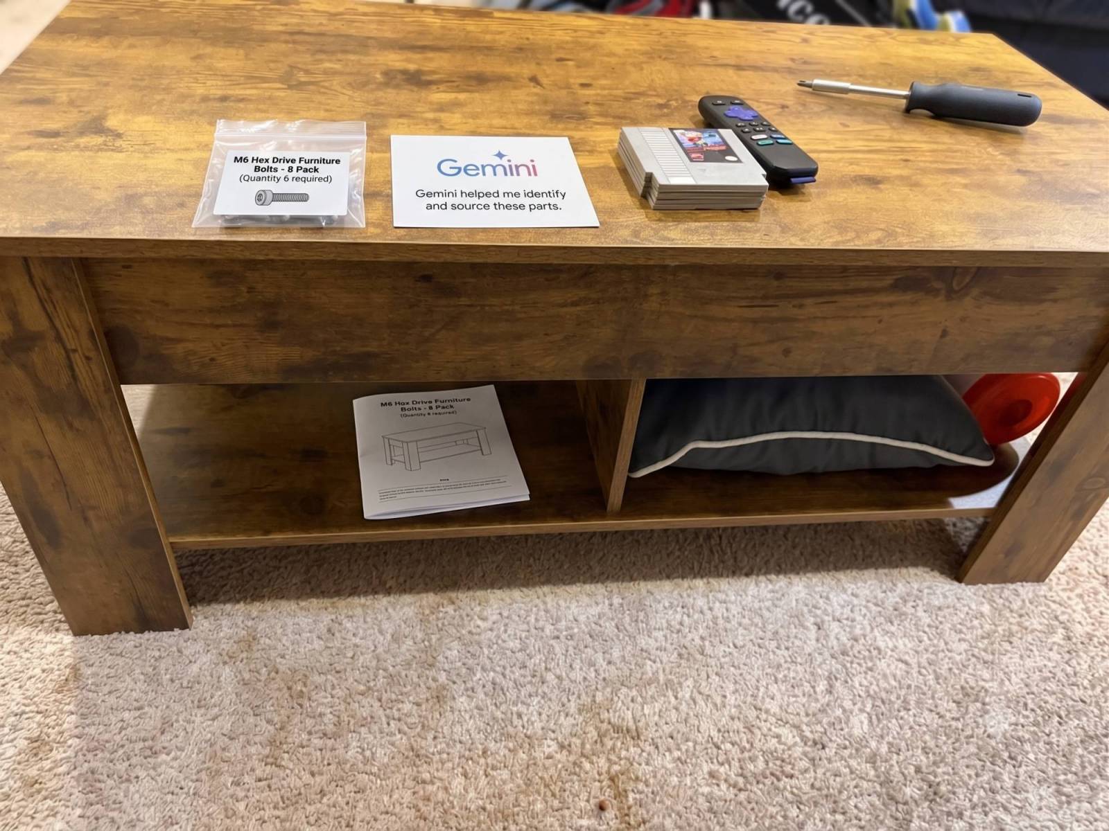 Google Gemini coffee table